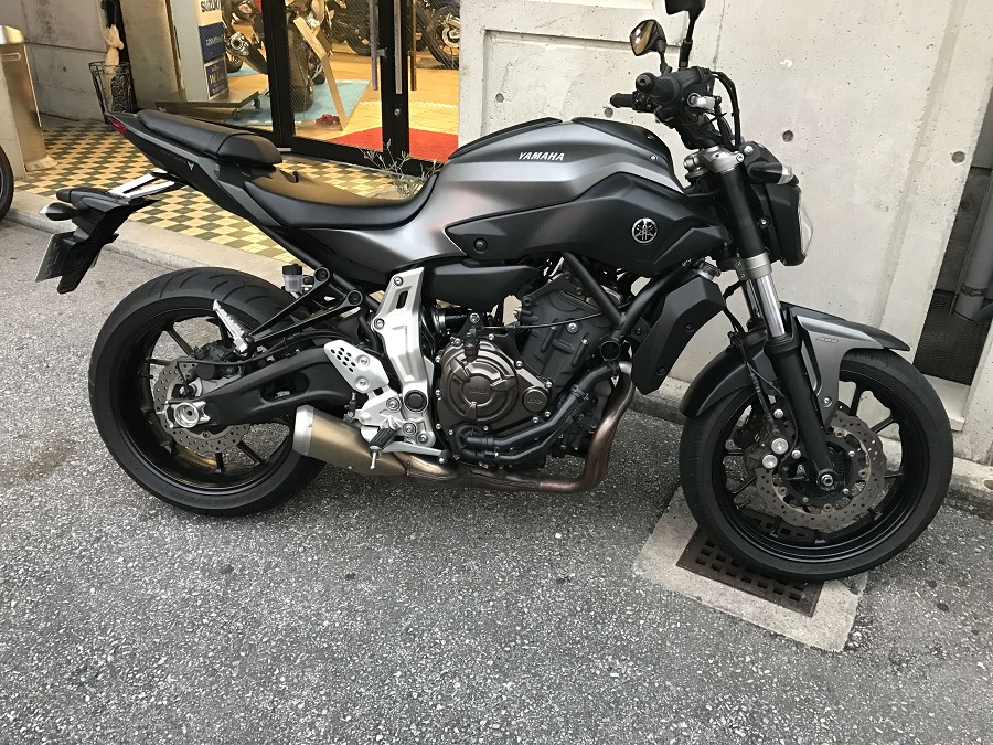 ブラック色のバイク